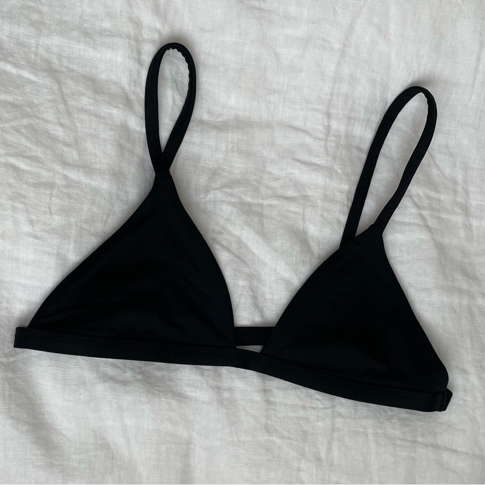Midori Black Siren Triangle Bikini Top size M